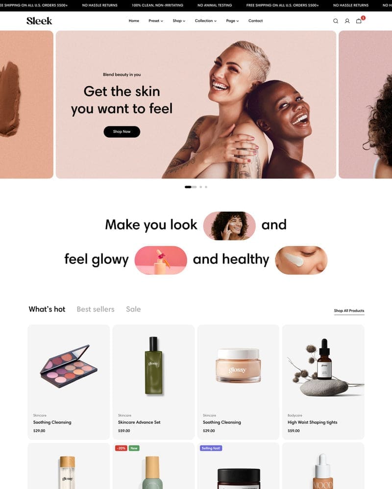 Sleek preview